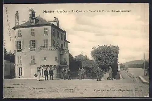 AK Mantes /S.-et-O., Le Quai de la Tour et la Maison des Arquebusiers