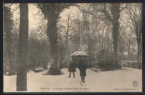 AK Mantes, Le Square Brieussel, Effet de neige