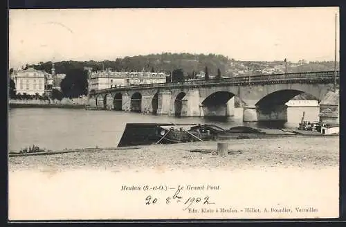 AK Meulan /S.-et-O., Le Grand Pont