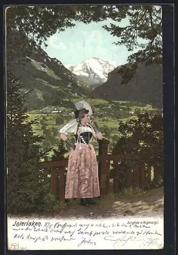 AK Interlaken, Jungfrau v. Rugenhügel