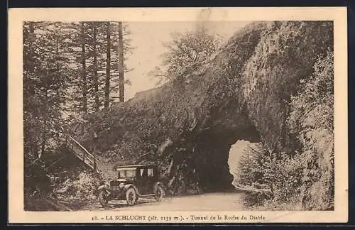 AK La Schlucht, Tunnel de la Roche du Diable