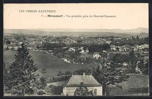 AK Mirecourt, Vue générale, prise du Haut-de-Chaumont