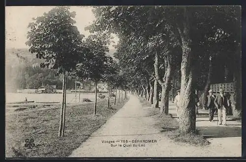 AK Gérardmer /Vosges, Sur le Quai du Lac