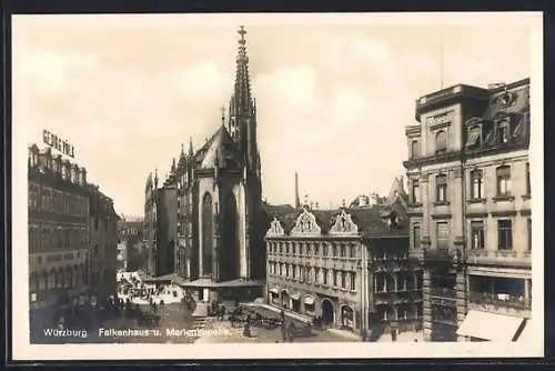 AK Würzburg, Falkenhaus und Marienkapelle, Geschäfte