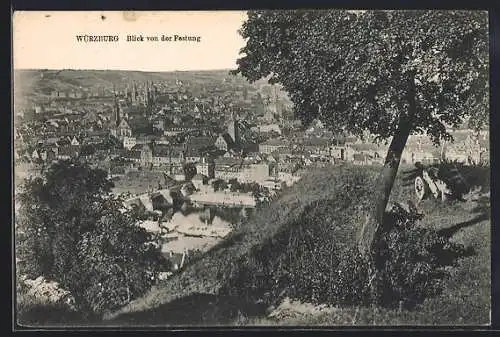 AK Würzburg, Blick von der Festung