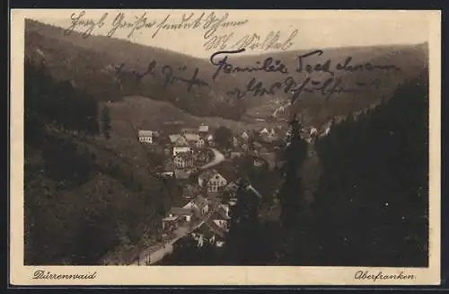 AK Dürrenwaid /Oberfranken, Teilansicht mit Strassenpartie