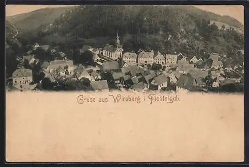 AK Wirsberg /Fichtelgebirge, Totalansicht aus der Vogelschau