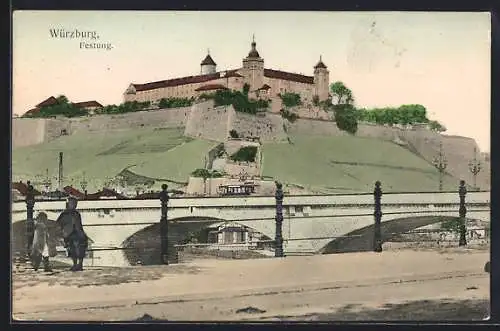 AK Würzburg, Festung mit Brücke