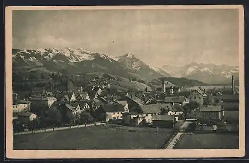 AK Sonthofen, Teilansicht mit Allgäuer Alpen