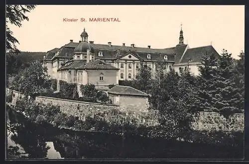 AK St. Mariental, Blick zum Kloster