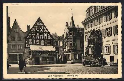 AK Bad Kissingen, Marktplatz mit Gasthaus Weigand