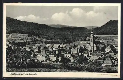 AK Stadtsteinach /Frankenwald, Teilansicht mit Kirche