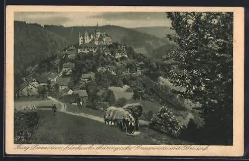 AK Burg Lauenstein, Fränkisch-thüringische Grenzwarte mit Oberdorf