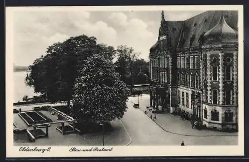 AK Oldenburg i. O., Stau und Postamt