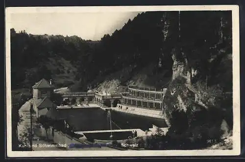AK Pottenstein /Fränk. Schweiz, Kur- und Schwimmbad aus der Vogelschau
