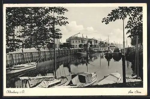 AK Oldenburg i. O., Am Stau, Hafenbecken