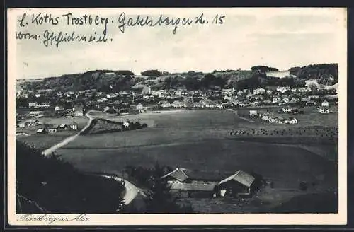 AK Trostberg a. Alz, Teilansicht mit Strassenpartie