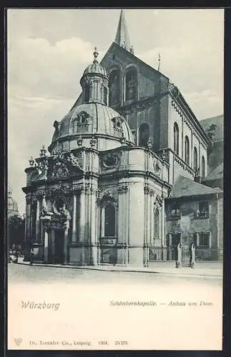 AK Würzburg, Schönbornkapelle, Anbau am Dom