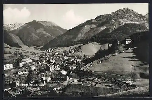 AK Eisenerz, Panoramaansicht mit Erzberg