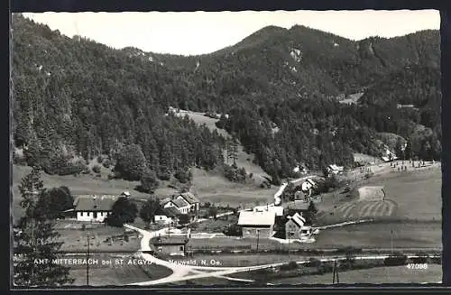 AK St. Aegyd am Neuwald, Gesamtansicht aus der Vogelschau