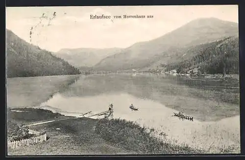 AK Erlaufsee, Teilansicht vom Herrenhaus aus