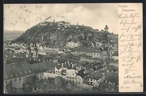 AK Graz, Panorama mit Kloster