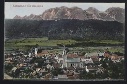 AK Schladming, Teilansicht mit Kirche