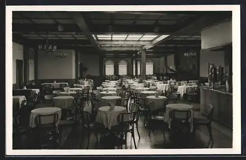 AK Hof a. S., Konzert- & Tanz-Cafe Silber-Spindel, Bismarckstrasse, Innenansicht