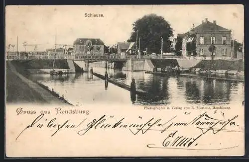 AK Rendsburg, Partie an der Schleuse