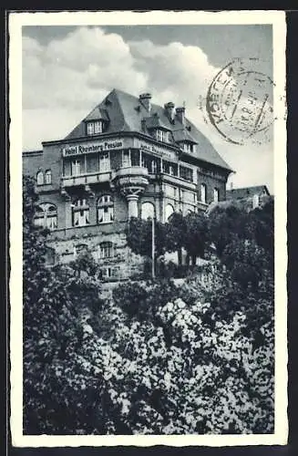 AK Urbar / Ehrenbreitstein, Weinhaus und Pension Rheinberg v. Peter Müller