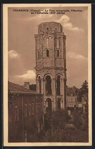 AK Charroux, La Tour octogonale, Ciborium de l`Abbatiale, XIIe siècle