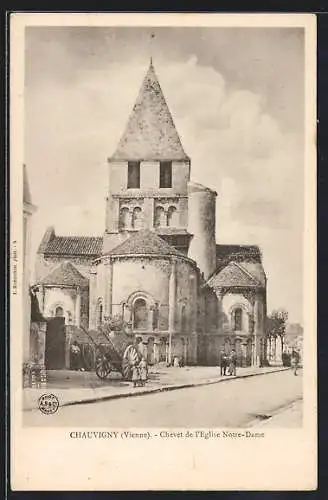 AK Chauvigny, Chevet de l`Église Notre-Dame