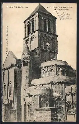 AK Chauvigny, Chevet de l`Église Saint-Pierre, XIe et XIIe siècles