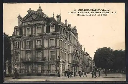 AK Chatellerault, L`Hôtel Moderne et les Promenades