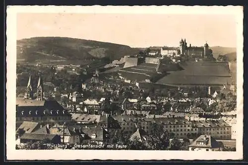 AK Würzburg, Gesamtansicht mit Feste