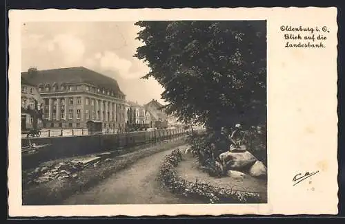 AK Oldenburg / O., Blick auf die Landesbank