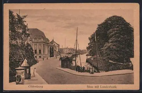 AK Oldenburg / O., Stau mit Landesbank