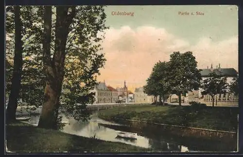 AK Oldenburg / O., Ortspartie am Stau