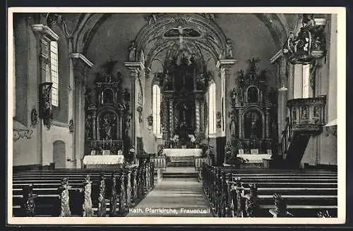 AK Frauenzell / Oberpf., Katholische Pfarrkirche, Innenansicht