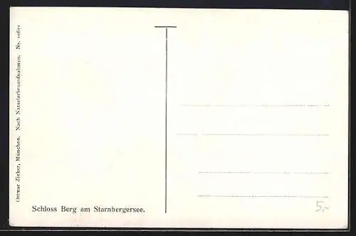 AK Berg / Starnbergersee, Blick auf das Schloss
