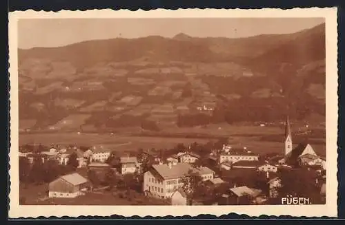 AK Fügen, Teilansicht mit Kirche