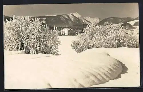 AK Bad Mitterndorf /Steir. Salzkgt., Ortspartie im Schnee