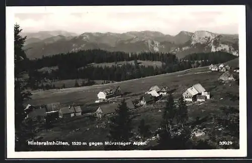 AK Neuberg an der Mürz, Hinteralmhütten gegen Mürzsteger Alpen