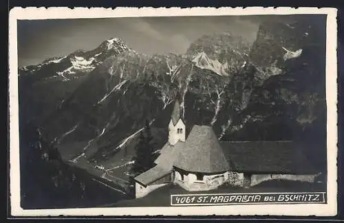 AK Gschnitz /Tirol, Kirchlein St. Magdalena im Gschnitztal