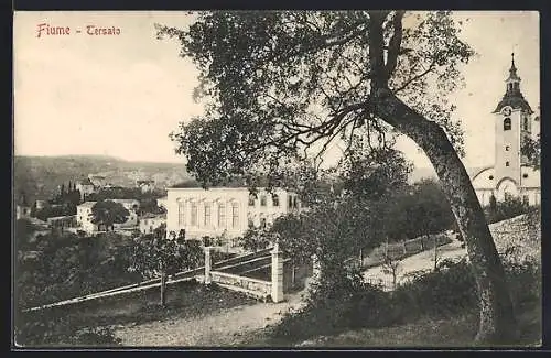 AK Fiume / Rijeka, Blick zum Schloss Tersatto