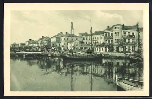 AK Crikvenica, Ortsansicht mit Hafen