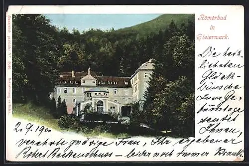 AK Römerbad, Blick auf das Badhaus