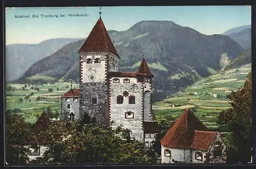 AK Waidbruck, Blick auf die Trostburg