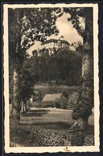 AK Heiligenstadt / Fränk. Schweiz, Durchblick zum Schloss Greifenstein