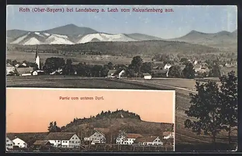 AK Rott b. Landsberg, Ansicht vom Kalvarienberg aus
